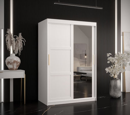 Ramiro II Sliding Door Wardrobe 120cm black white