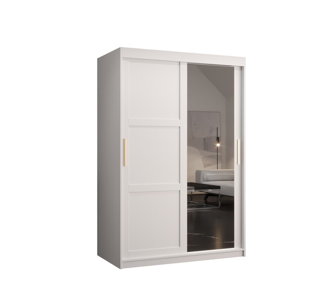 Ramiro II Sliding Door Wardrobe 120cm black white