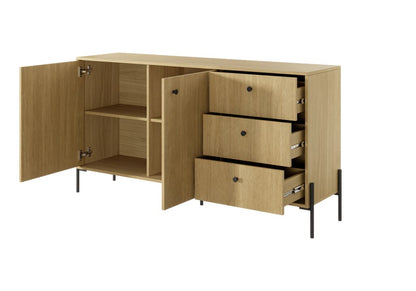 Scandi Sideboard Cabinet 157cm [Drawers] Scandi Oak