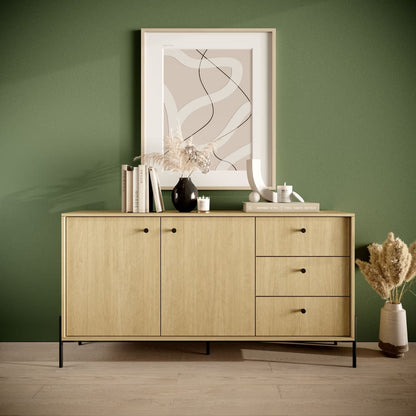 Scandi Sideboard Cabinet 157cm [Drawers] Scandi Oak