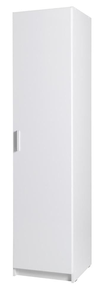 Snow 01 HInged Door Wardrobe 47cm White Gloss White Matt