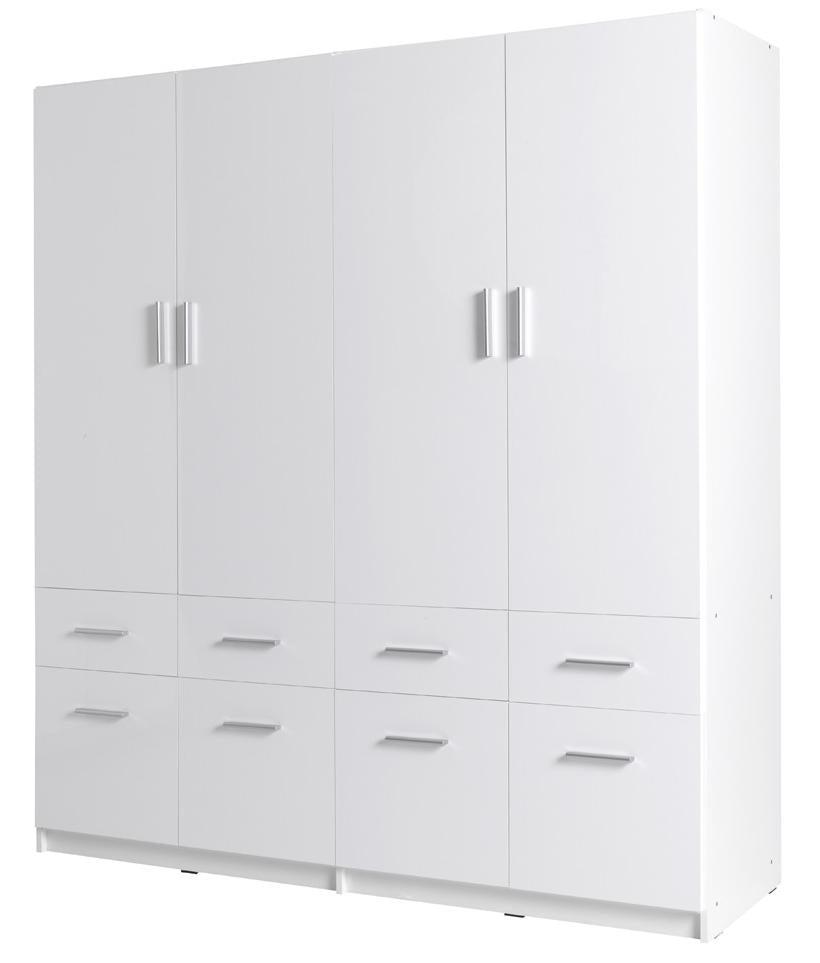 Snow 05 Hinged Door Wardrobe 181cm white gloss