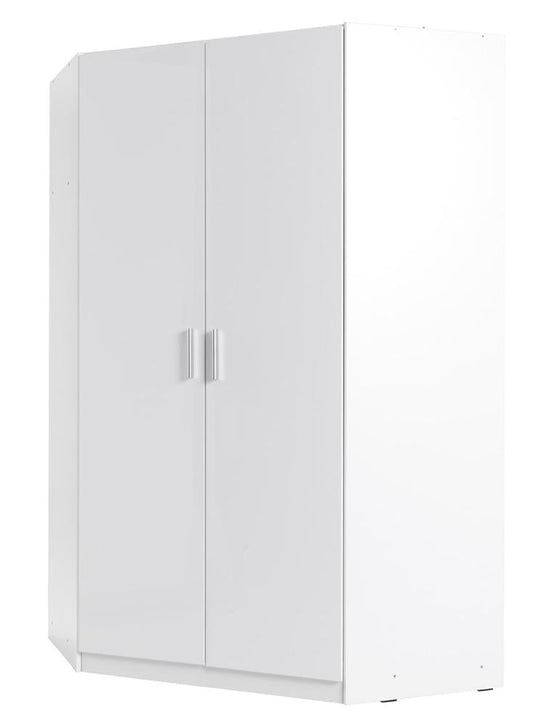 Snow 06 Corner Wardrobe 117cm white gloss 