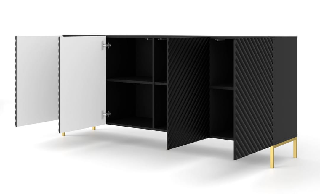 Surf Large Sideboard Cabinet 200cm black white