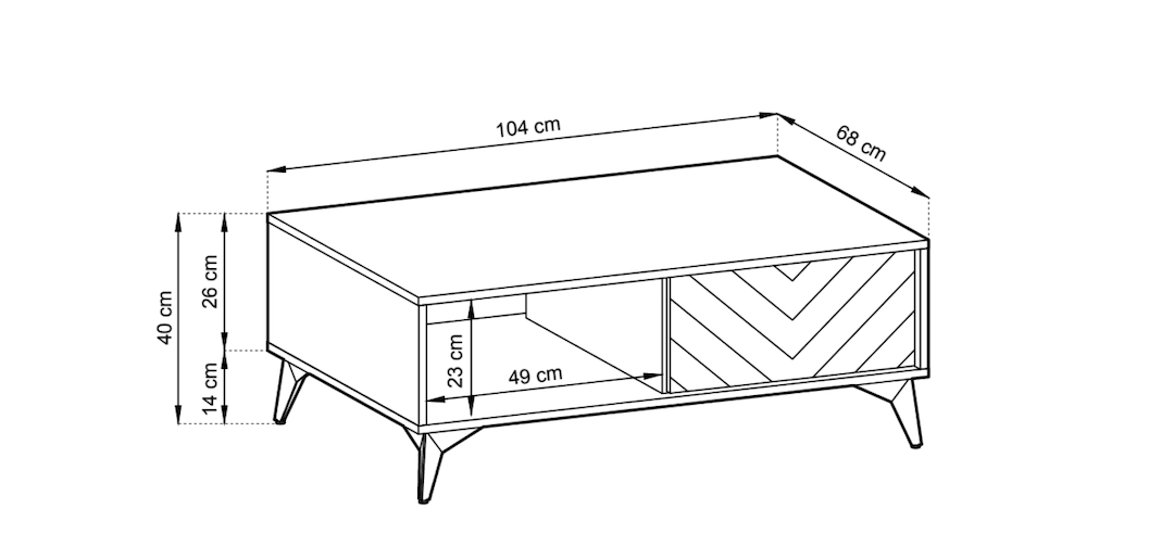 Diamond Coffee Table 104cm