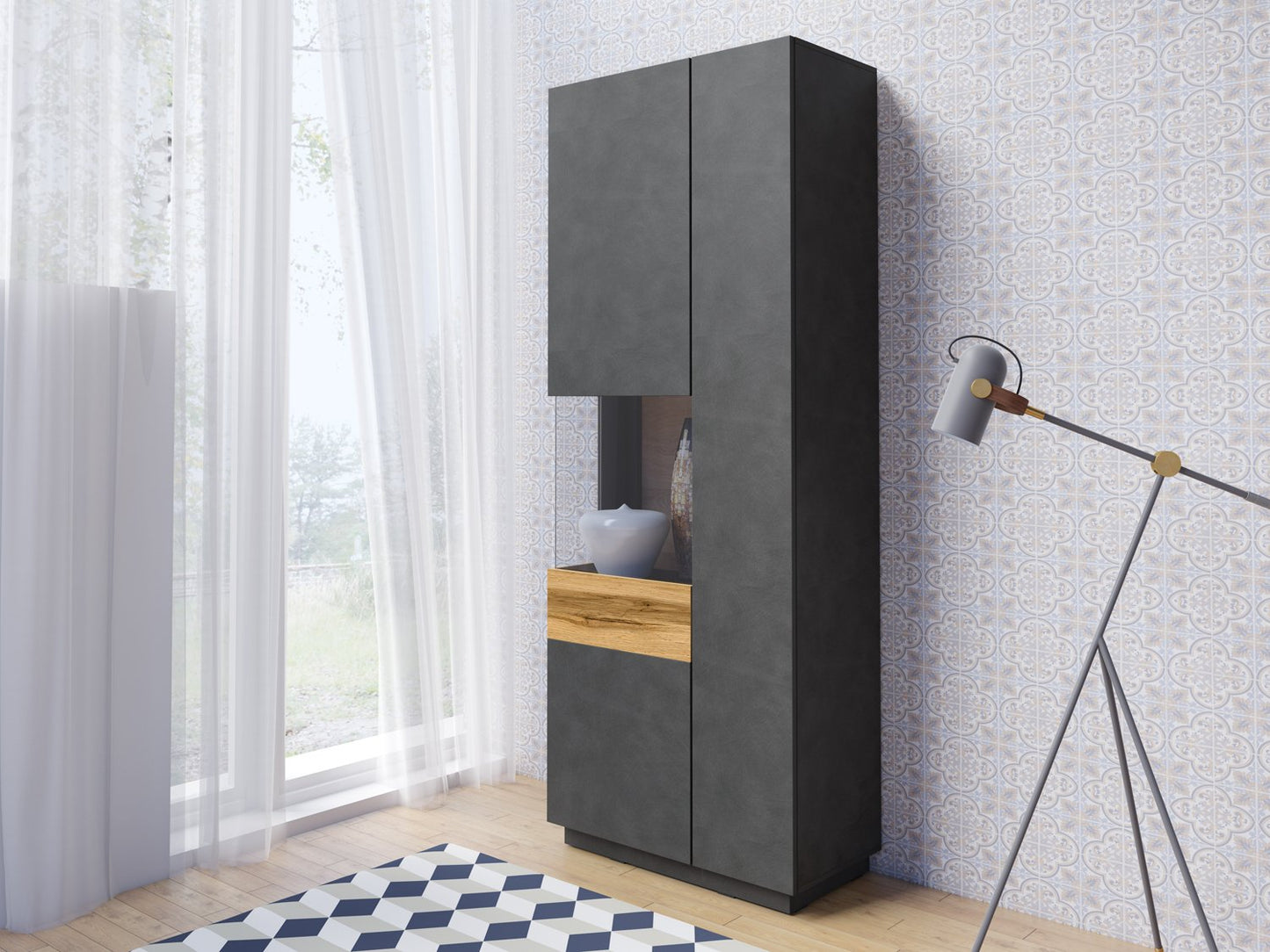 Silke 12 Tall Display Cabinet