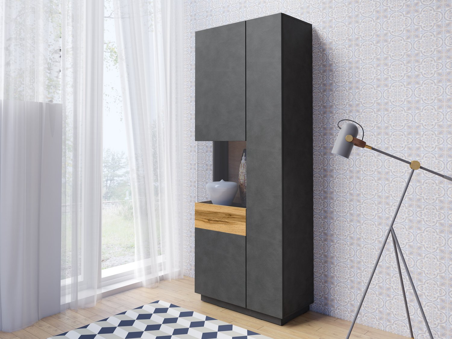 Silke 12 Tall Display Cabinet