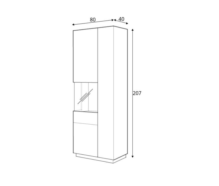 Silke 12 Tall Display Cabinet