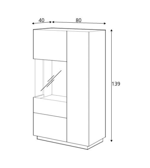 Silke 42 Display Cabinet