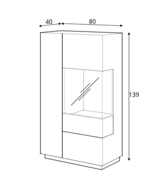 Silke 44 Display Cabinet 