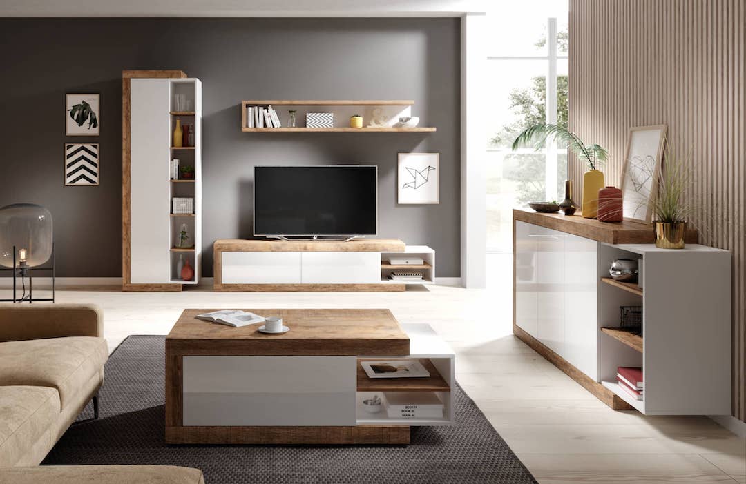 Sintra 99 Coffee Table Oak Sandal & White