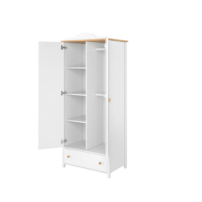 Story Door Wardrobe White Matt & Oak Nash Décor