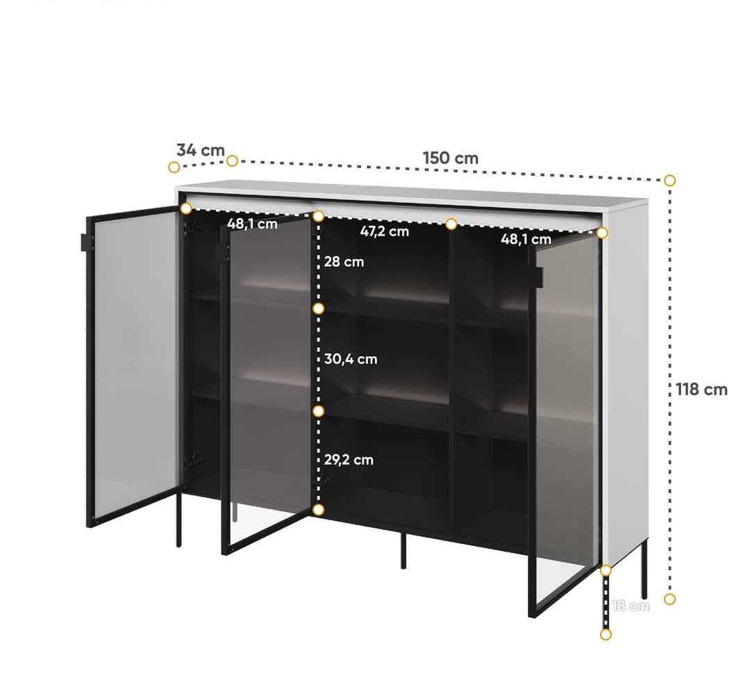 Trend TR-08 Display Cabinet 150cm