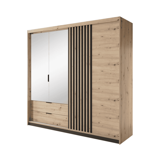 Tally Hinged Door Wardrobe 220cm oak artisan