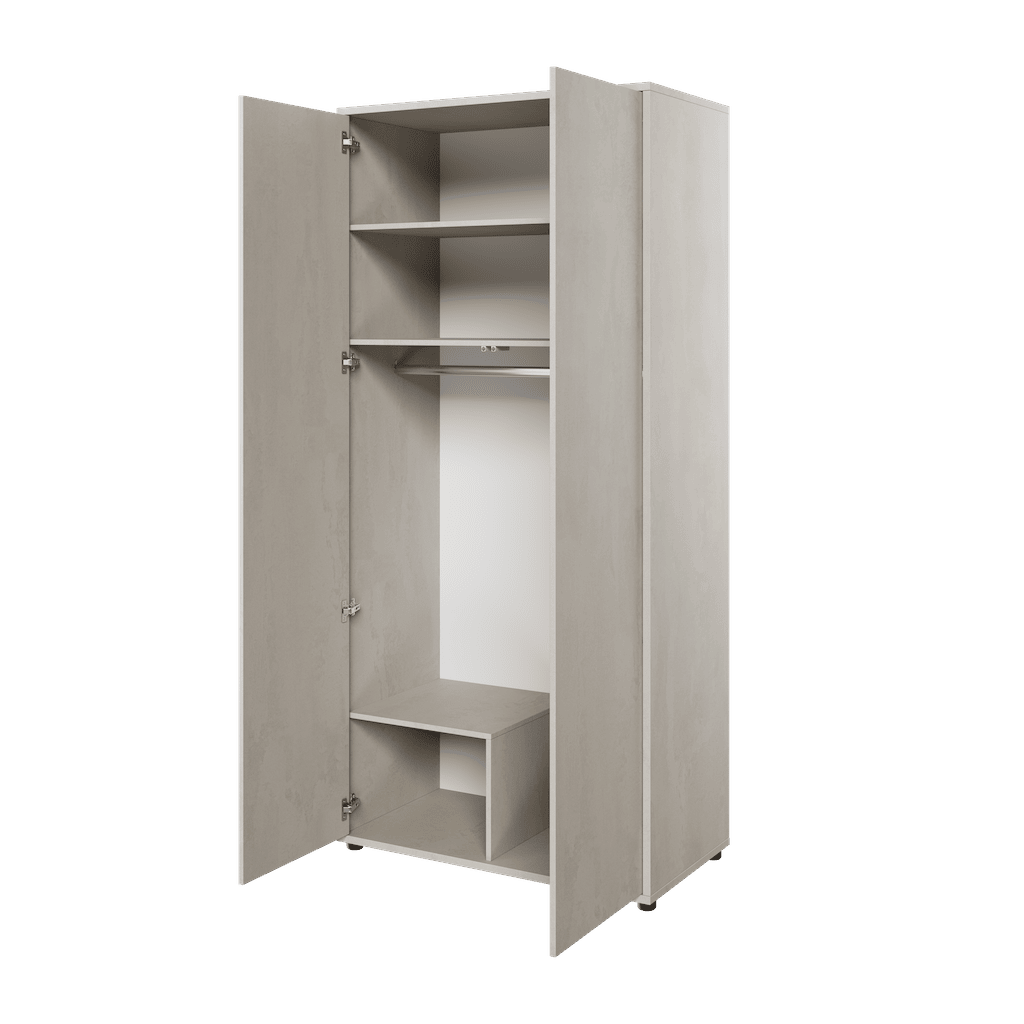 Teen Flex  Hinged Wardrobe 101cm Silk Flou