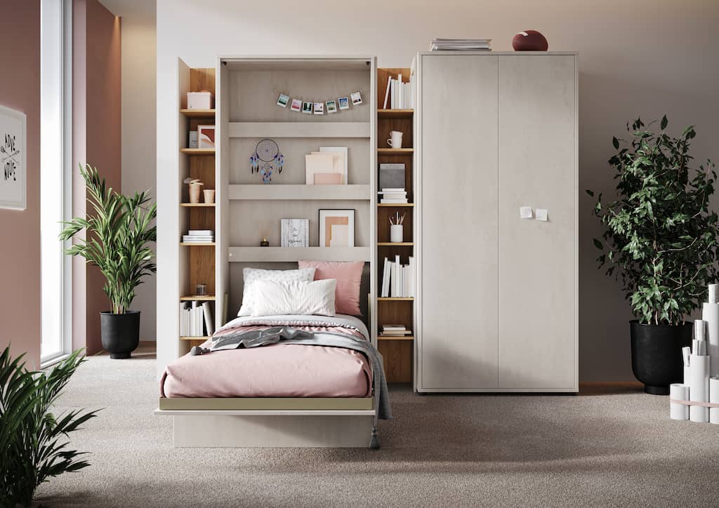 Teen Flex  Hinged Wardrobe 101cm Silk Flou