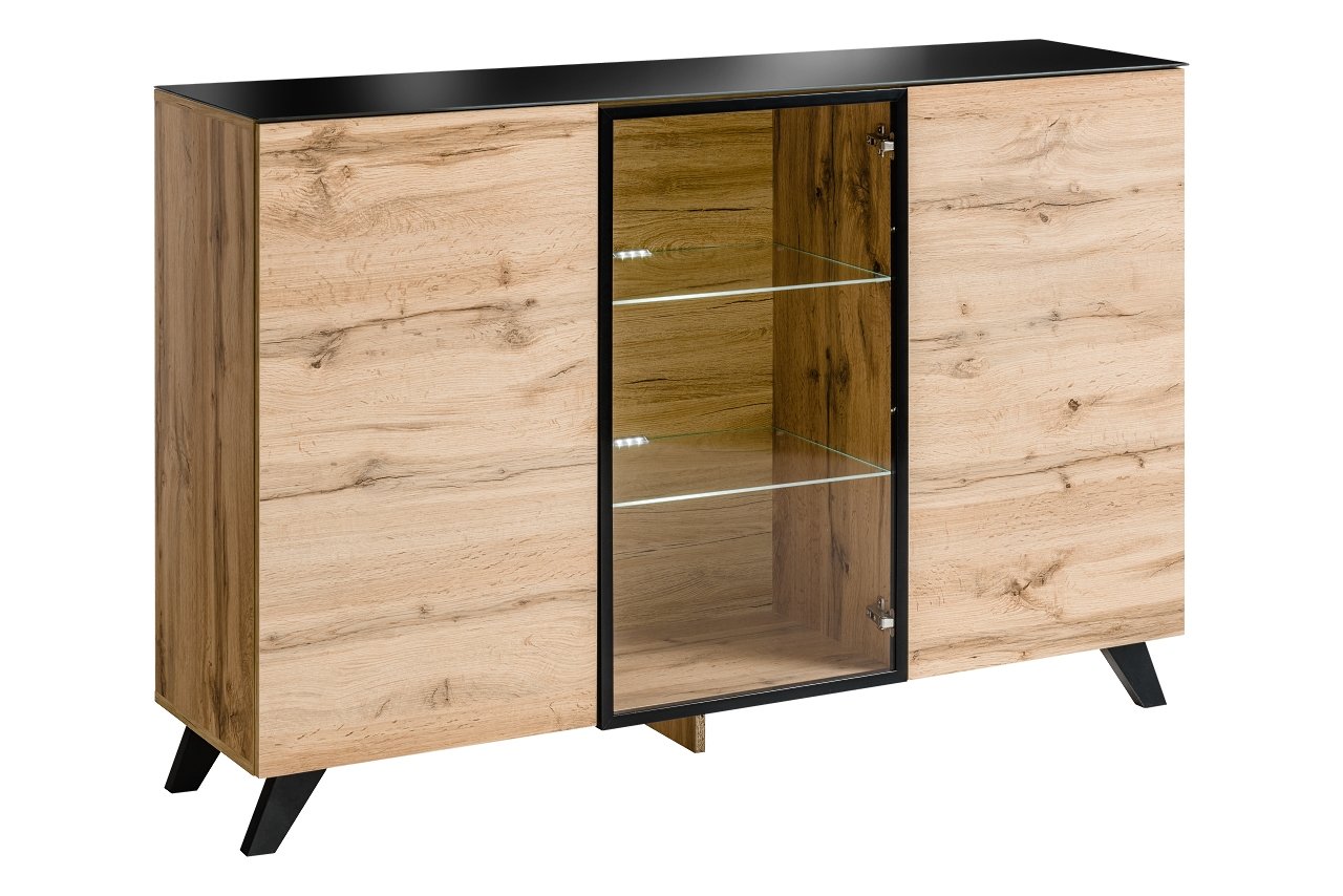 Thin Display Sideboard Cabinet oak wotan