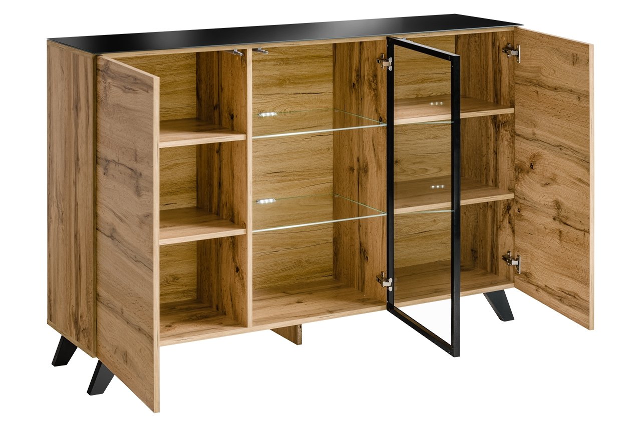 Thin Display Sideboard Cabinet oak wotan