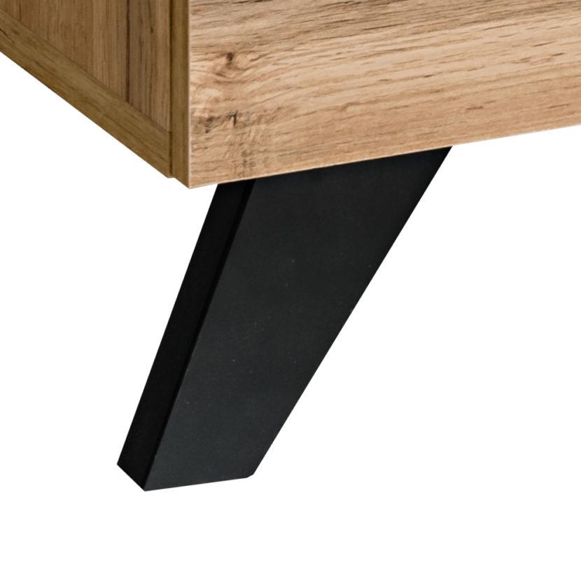 Thin Tall Display Cabinet Wotan Oak