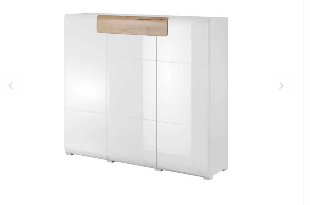 Toledo 76 Sideboard oak san Reno grey gloss white