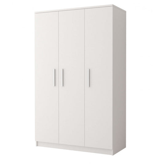 Omega OM-19 Hinged Wardrobe 120cm White Grey Oak Sonoma