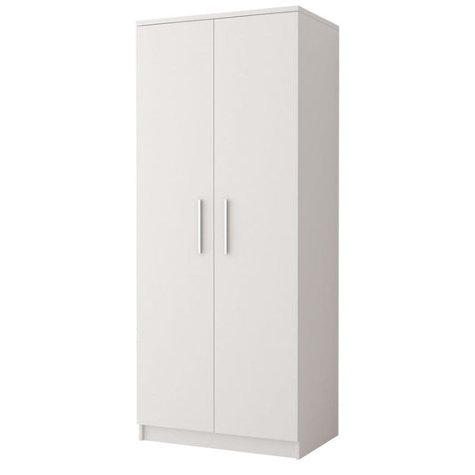 Omega OM-06 Hinged Wardrobe 80cm White Grey Oak Sonoma