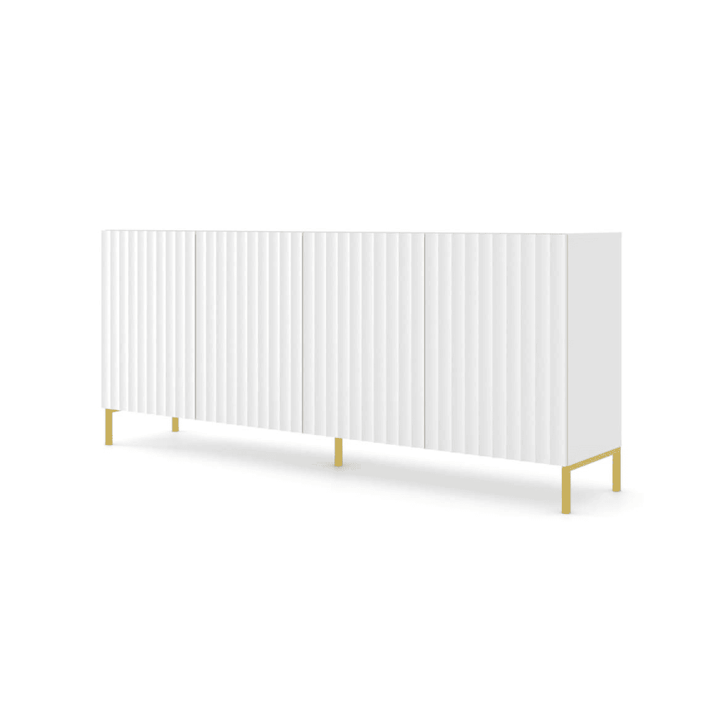 Wave Large Sideboard Cabinet 200cm black white