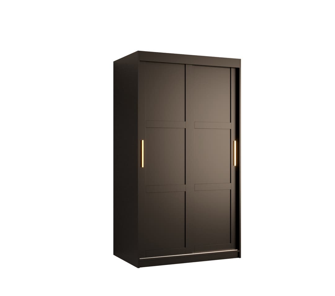 Ramiro I Sliding Door Wardrobe 100cm black white