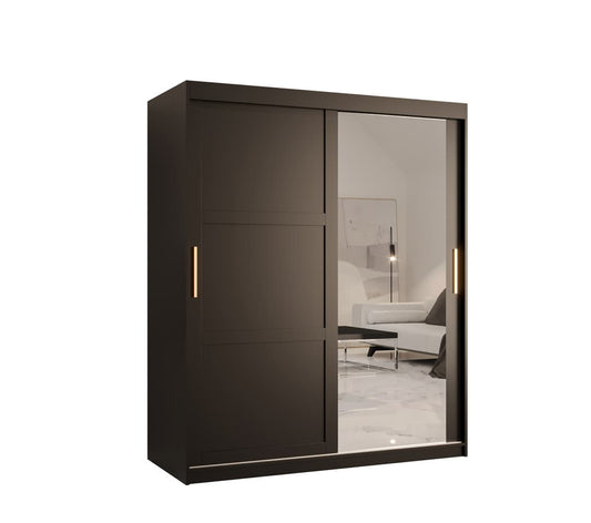 Ramiro II Sliding Door Wardrobe 150cm black white