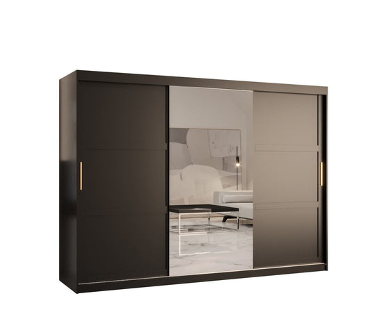 Ramiro II Sliding Door Wardrobe 250cm white black