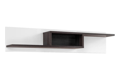 Cross Wall Panel With Shelves White Gloss White Matt