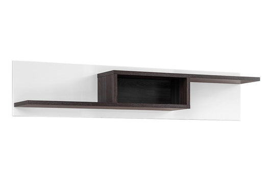 Cross Wall Panel With Shelves White Gloss White Matt