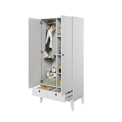 Femii FE-01 Hinged Wardrobe 92cm White Matt