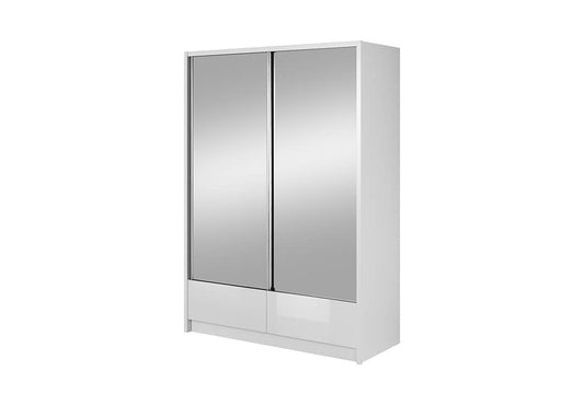 Aria II Sliding Door Wardrobe 154cm white gloss