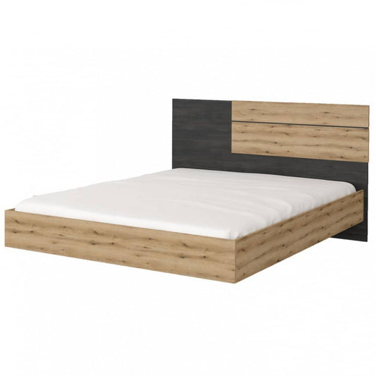 Bafra Bed 160cm Oak Artisan & Norwegian Pine