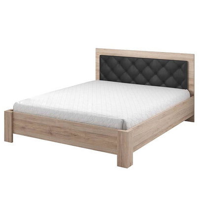 Bari Bed Frame 160cm Oak San Remo & Black