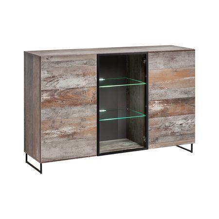 Plank Display Sideboard Cabinet ok canyon manor wood