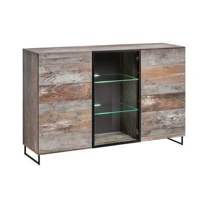 Plank Display Sideboard Cabinet ok canyon manor wood