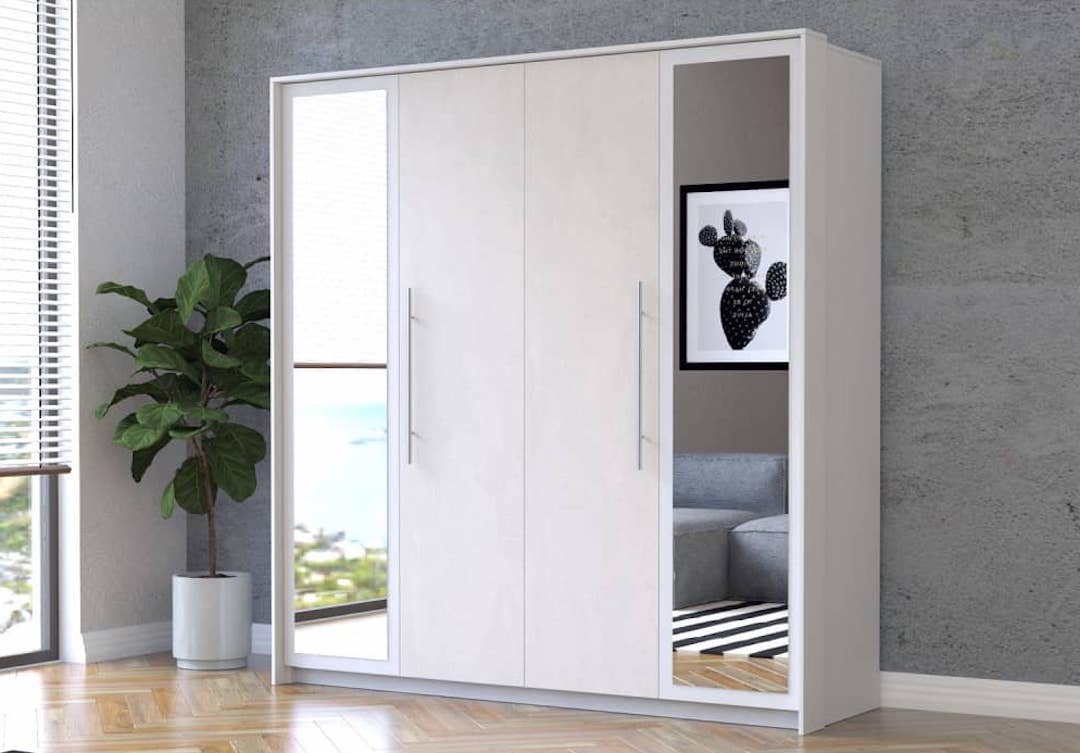 Aurelia Hinged Door Wardrobe 206cm White