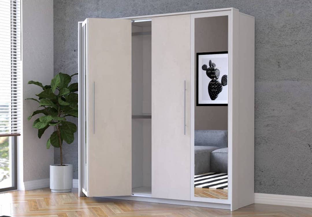 Aurelia Hinged Door Wardrobe 206cm White