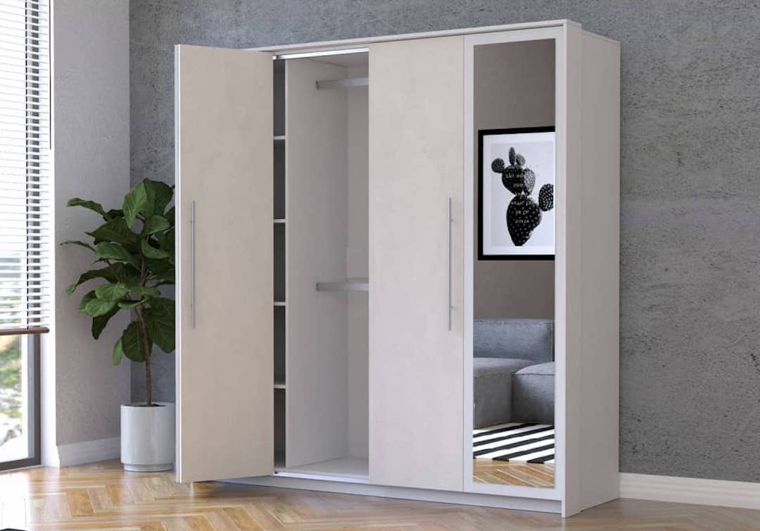 Aurelia Hinged Door Wardrobe 206cm White