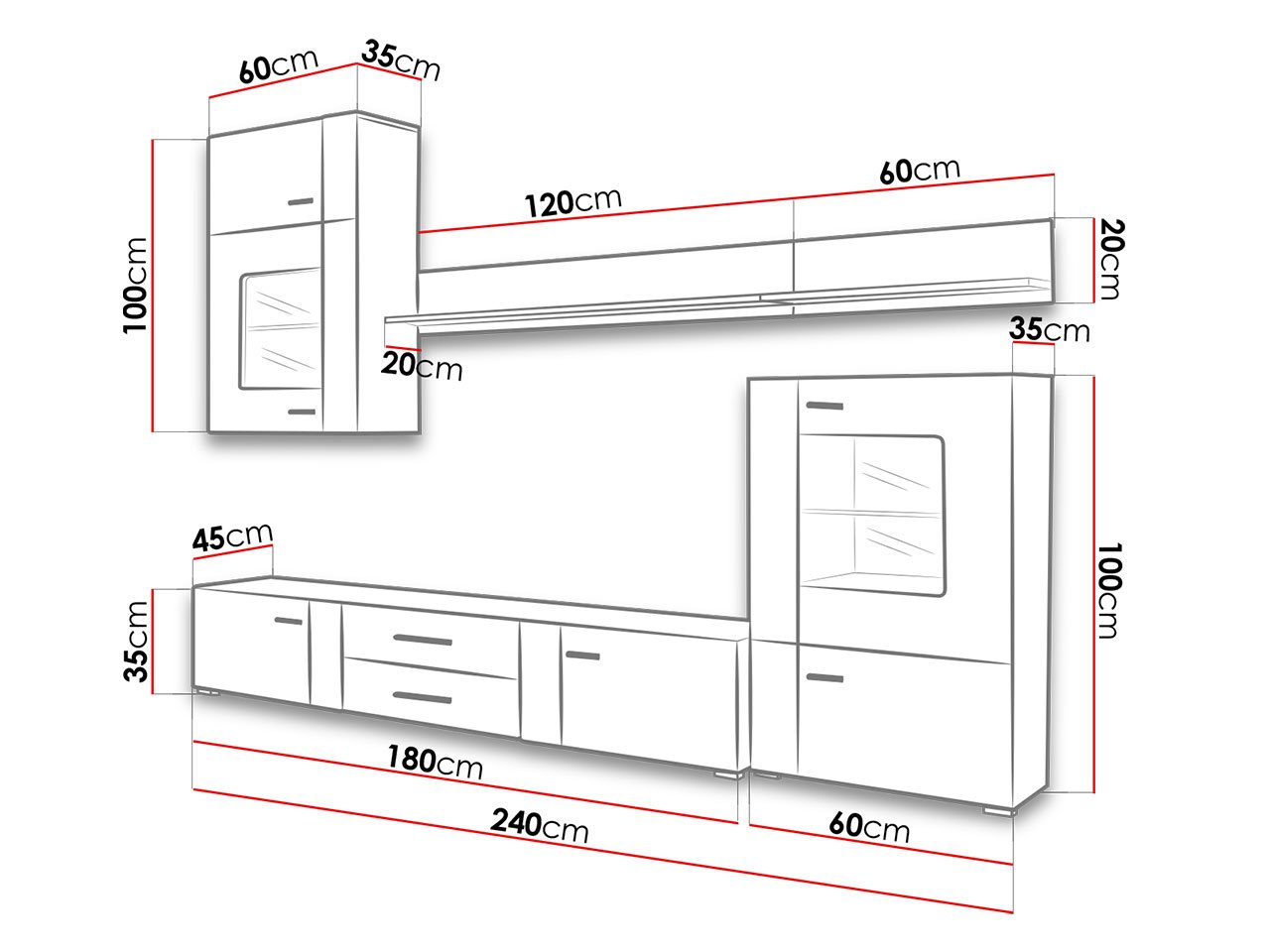 Aleppo Entertainment Unit TV cabinet