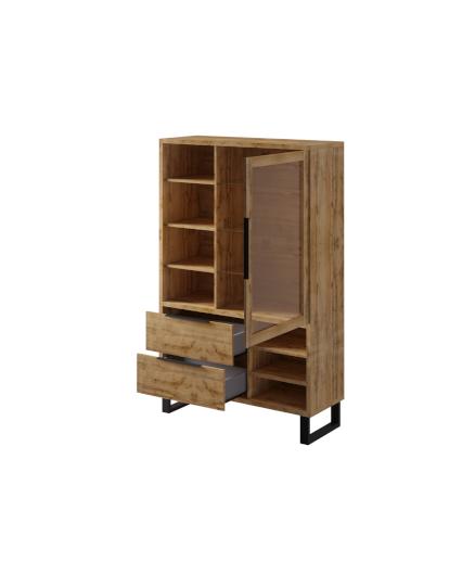 Halle 13 Tall Display Cabinet oak Wotan